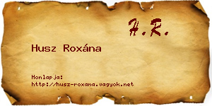 Husz Roxána névjegykártya