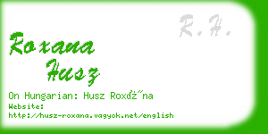 roxana husz business card